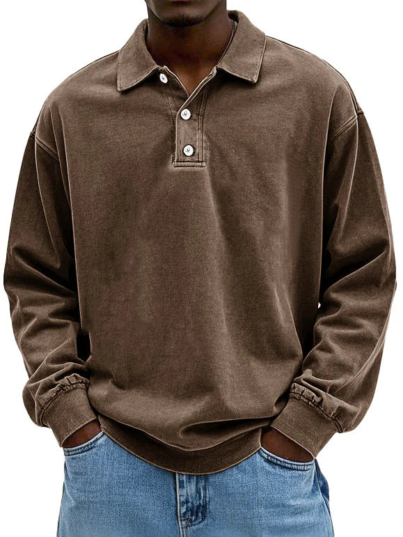 Einar® | Stilfuld Langærmet Polo Shirt
