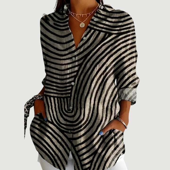 Aven® | Bluse med farverigt design