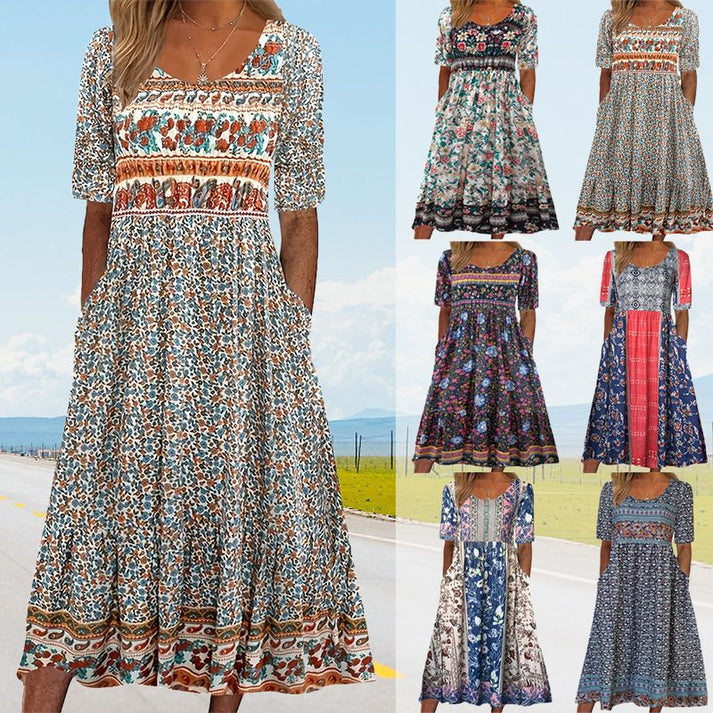 Ilse® | Boho-Kjole med Volanger