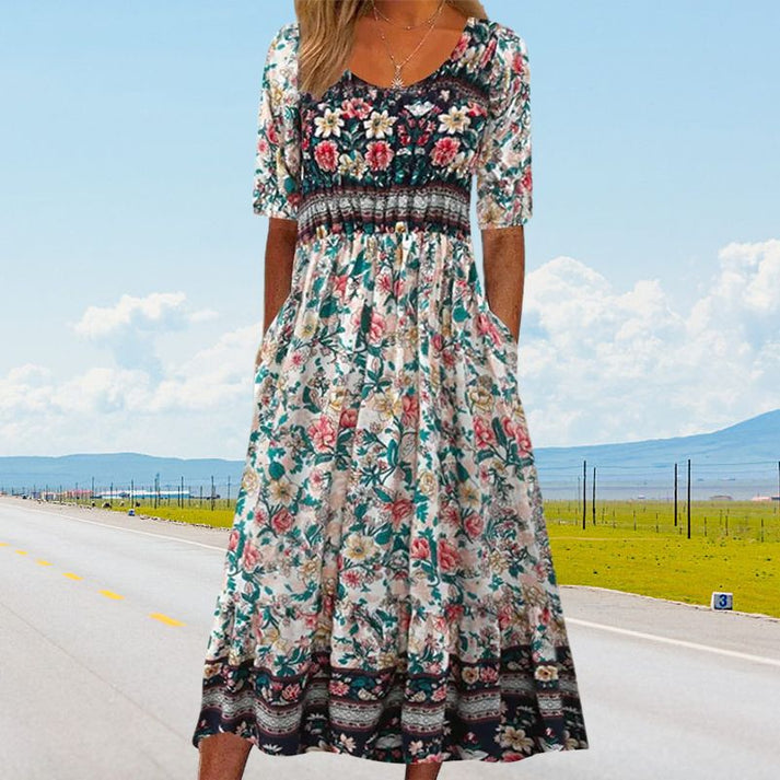 Ilse® | Boho-Kjole med Volanger