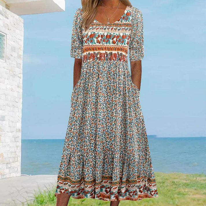 Ilse® | Boho-Kjole med Volanger