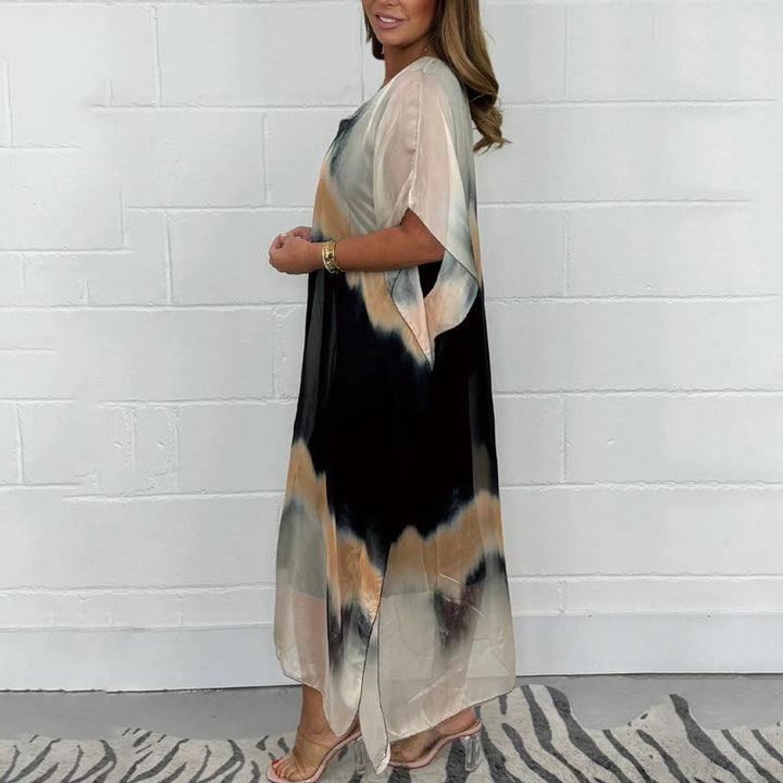Mille® | Kjole i chiffon med Dip Dye-effekt til kvinder
