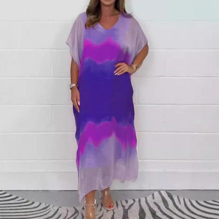 Mille® | Kjole i chiffon med Dip Dye-effekt til kvinder