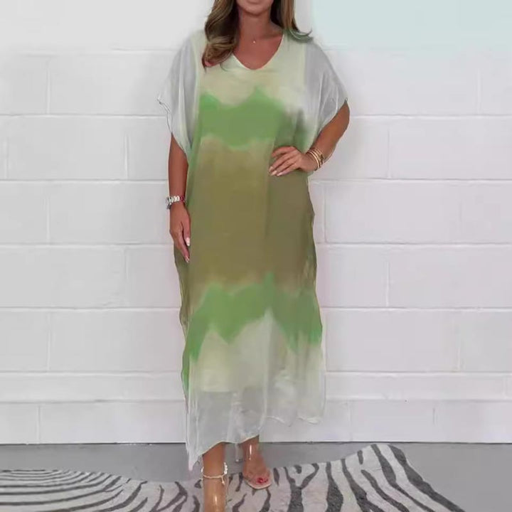 Mille® | Kjole i chiffon med Dip Dye-effekt til kvinder