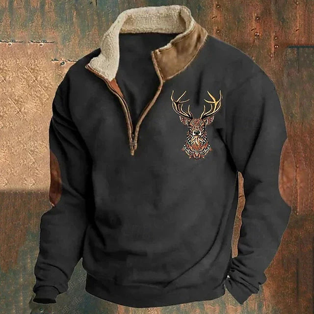 Henrik® | Pullover med hjorte-detalje