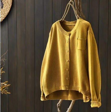 Heidi™ | Knaplukket Strikcardigan