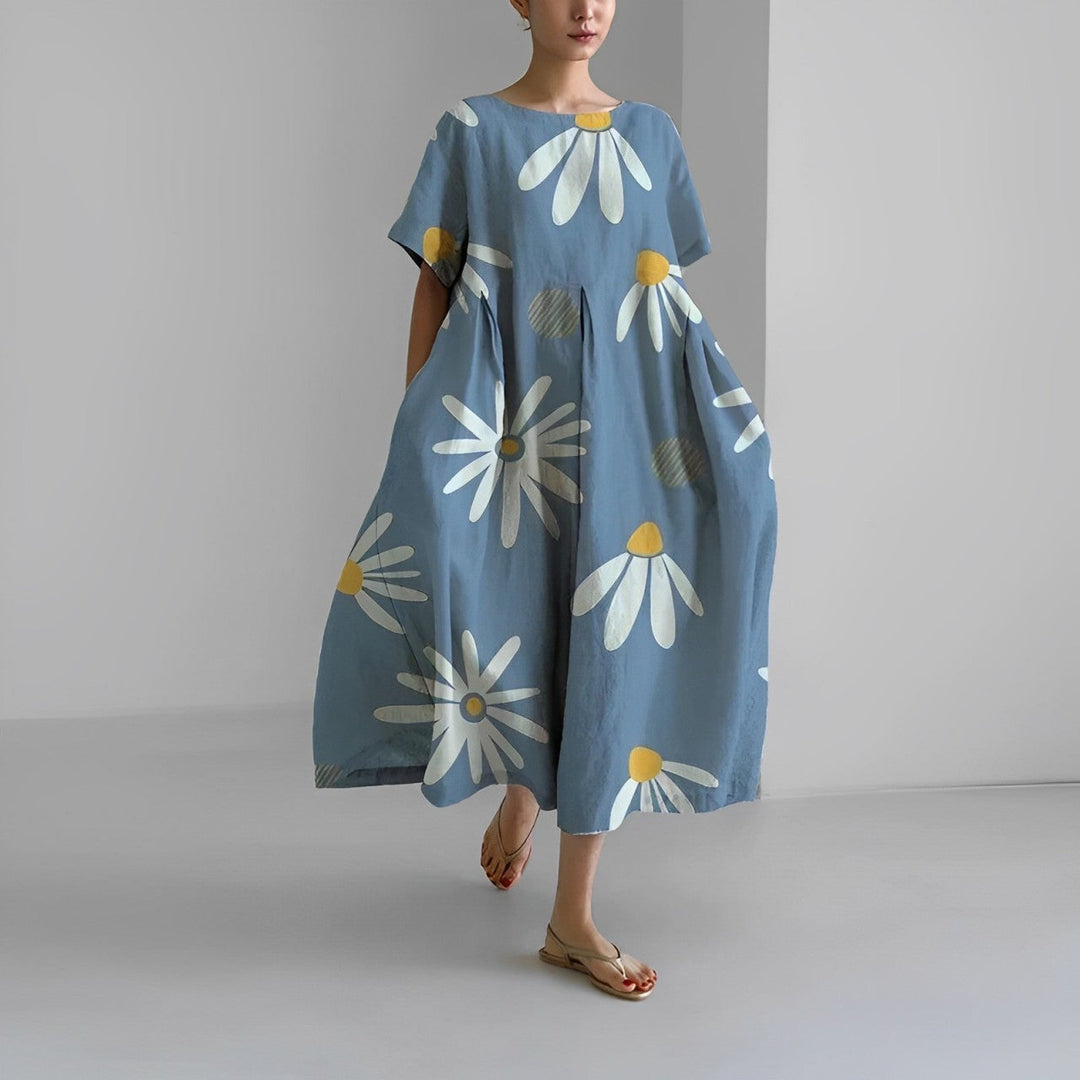 Vilda® | Boho-blomstret kjole i blød bomuld