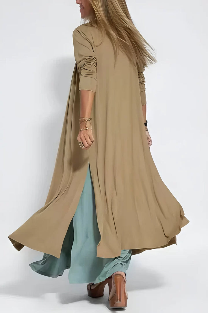 Yrsa® | Elegant lang kjole + matchende cardigan i GAVE