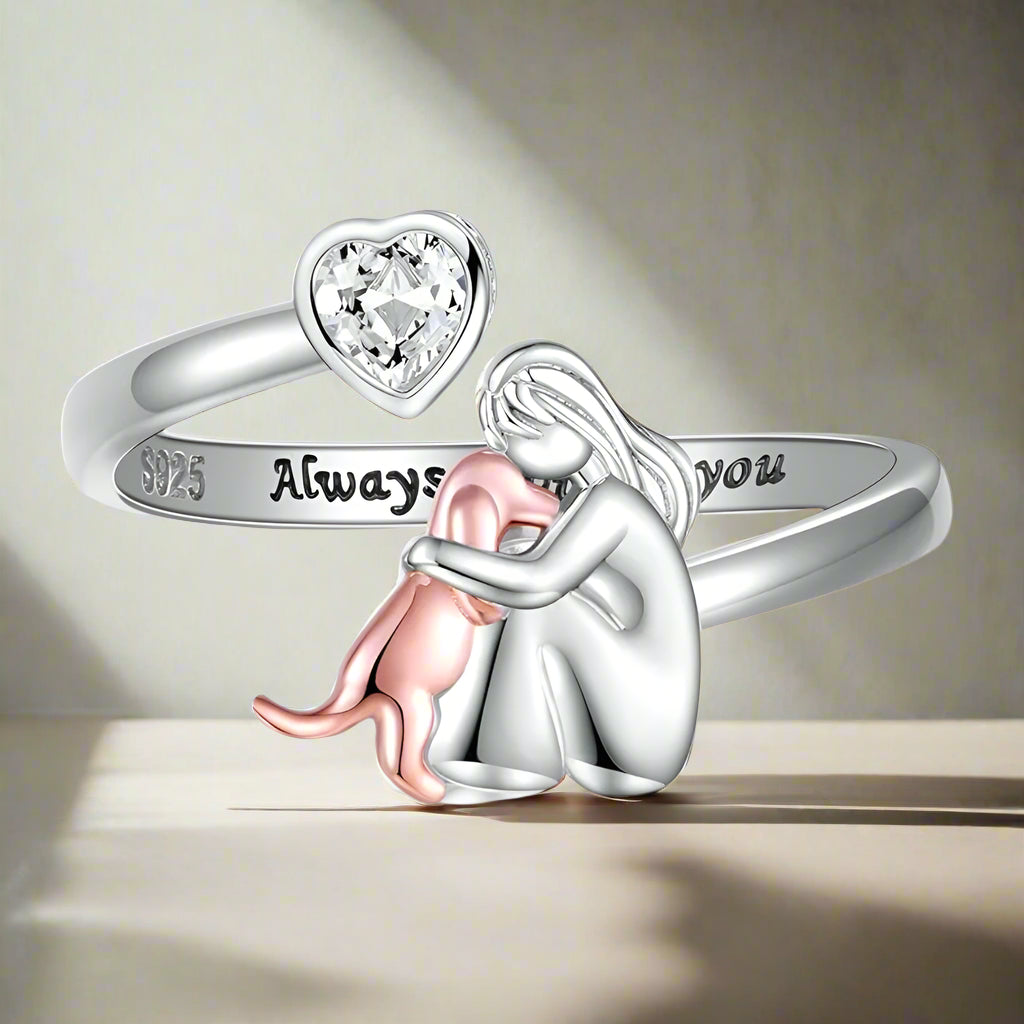 Stella® | Ring med hundesymbol (Rosa)
